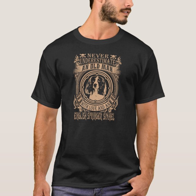 love English Springer Spaniel Funny Gift T-Shirt (Front)