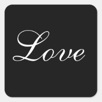 Love Envelope Seal In Black And White