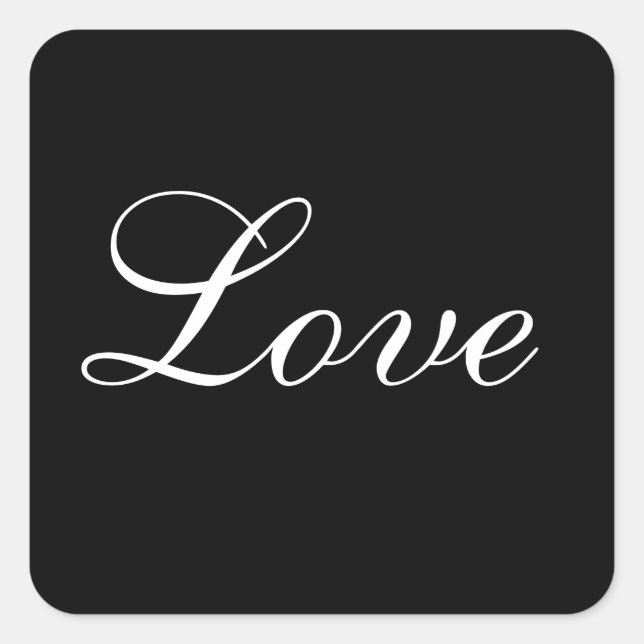 Love Envelope Seal In Black And White (Front)