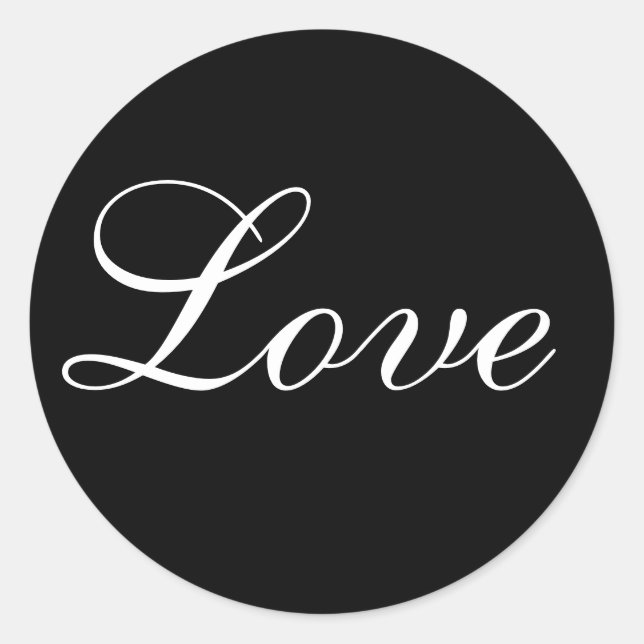 Love Envelope Seal In Black And White (Front)