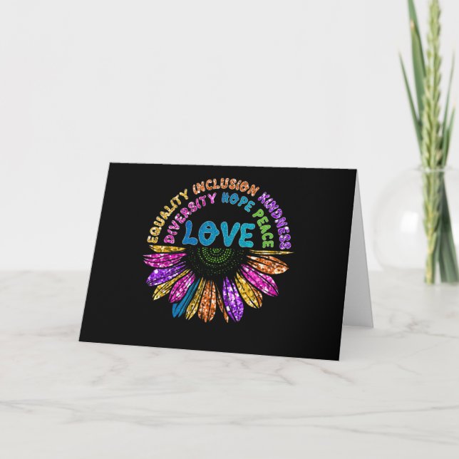 LOVE Equality Inclusion Diversity Hope Peace Card (Front)