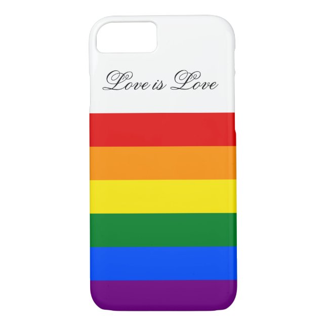 Love Equality Rainbow Flag LGBT Lesbian Gay Pride Case-Mate iPhone Case (Back)