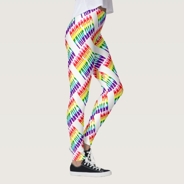 Love Equality Rainbow Flag LGBTQ Pride 2023 Leggin Leggings (Right)