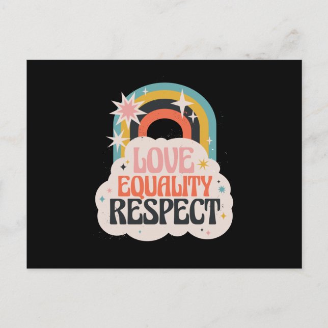 Love Equality Respect Postcard (Front)
