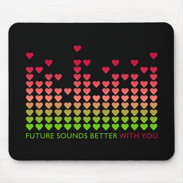 Love Equalizer Valentine's Day Mouse Mat (Front)