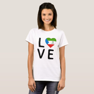 Love - Equatorial Guinea Flag T-Shirt