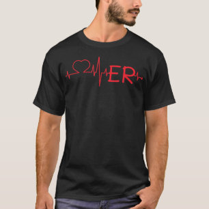 Love ER Heartbeat doctor nurse hospice workers LOV T-Shirt
