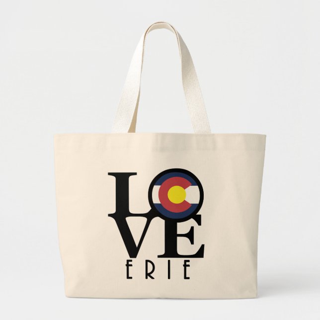 LOVE Erie Colorado Large Tote Bag (Front)