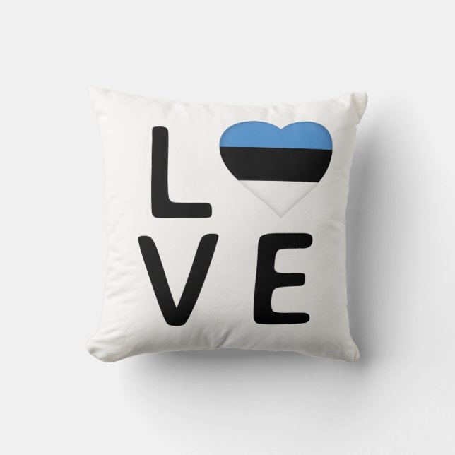 Love - Estonia Flag Cushion (Front)
