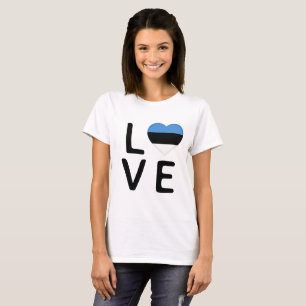 Love - Estonia Flag T-Shirt