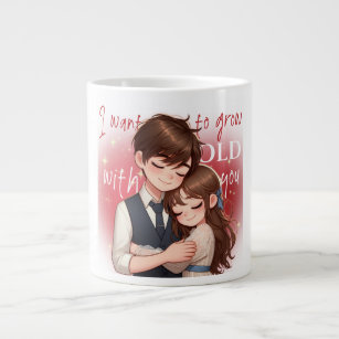 Love Eternal: 'Grow Old Together' Anime Couple Mug