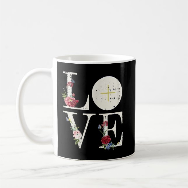 Love Eucharist First Holy Communion Christian Cath Coffee Mug (Left)
