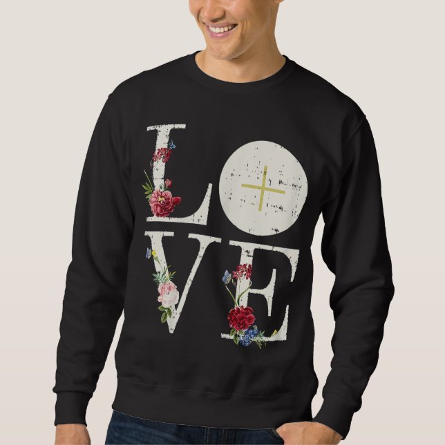 Love Eucharist First Holy Communion Christian Cath Sweatshirt (Front)