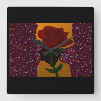 Love Ever After in the Garden Square Wall Clock
