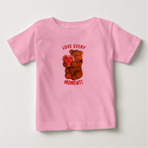 Love Every Moment! Teddy Bear and Heart Baby T-Shirt