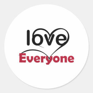 Love Everyone Sticker1 Classic Round Sticker