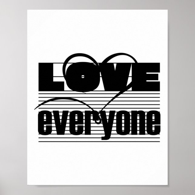 Love Everyone Sticker3  Poster (Front)