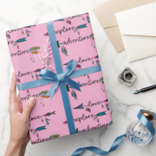 Love Explore Adventure Arrow Tribal Boho Design Wrapping Paper