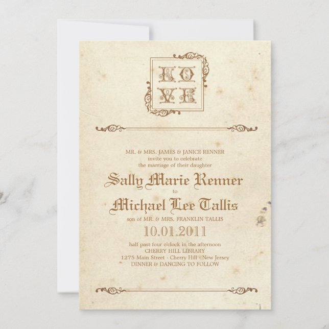 LOVE - Fairytale Storybook Invitation (Front)