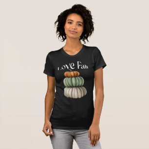 Love Fall Fashion Inspo Pumpkin Trio Women's Black T-Shirt