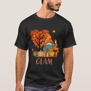 Love fall gnomes Glam halloween pumpkin grandma T-Shirt