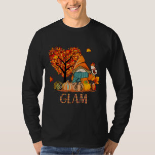 Love fall gnomes Glam halloween pumpkin grandma T-Shirt