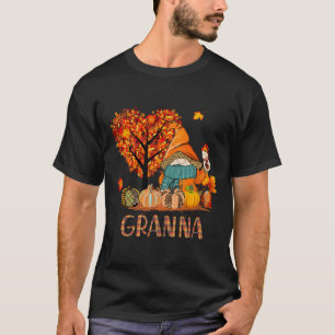 Love fall gnomes Granna halloween pumpkin grandma T-Shirt