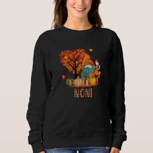 Love Fall Gnomes Noni  Halloween Pumpki Grandma Sweatshirt