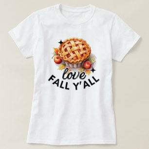 Love Fall Y'all Autumn Leaves Cute Fall T-Shirt