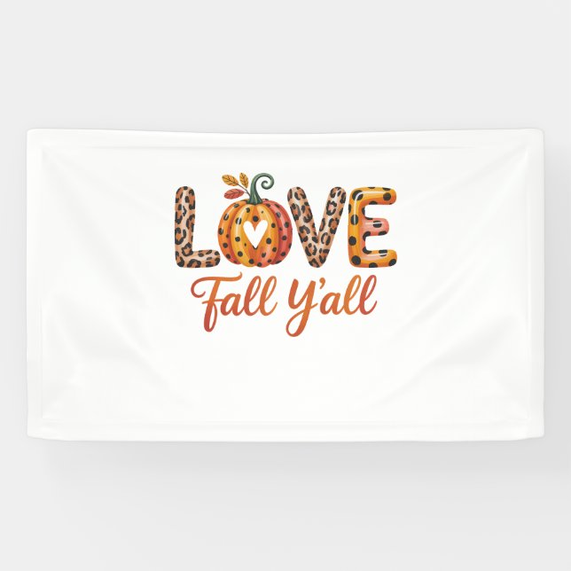 Love Fall Y'all Fall Banner (Horizontal)
