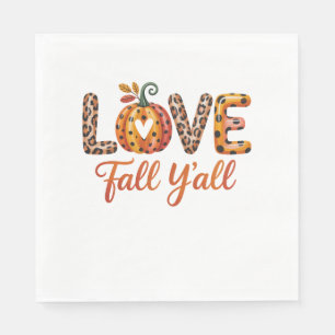 Love Fall Y'all Fall Napkin