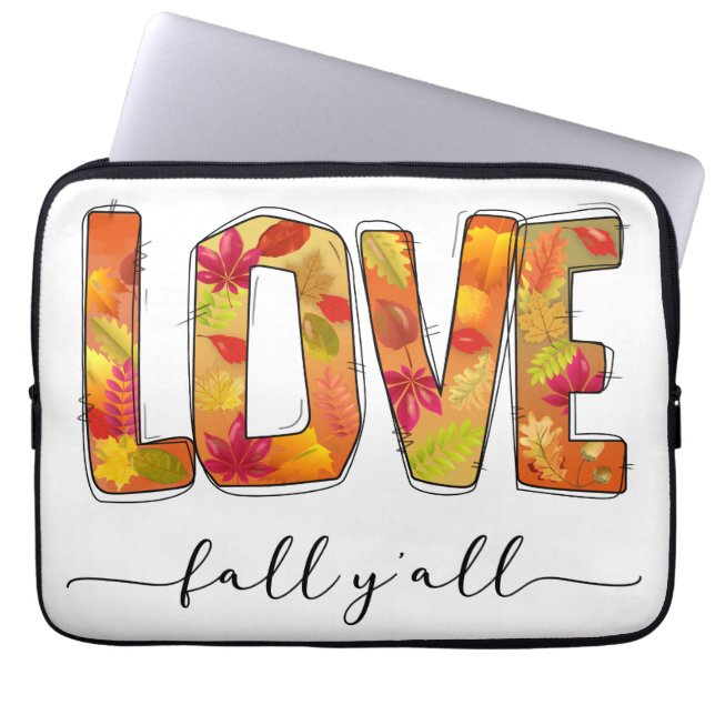 Love Fall Y'all Laptop Sleeve (Front)