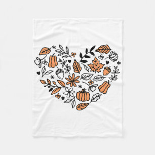 Love Fall Y'all Leopard Pumpkin Autumn Season Wome Fleece Blanket