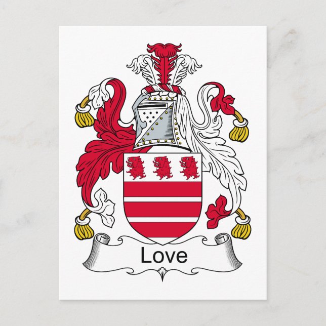 Love Family Crest Postcard (Front)