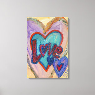 Love Family Hearts Painting Prints (Medium)