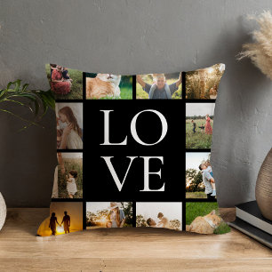 Love Family Photo Collage Personalized Cushion
