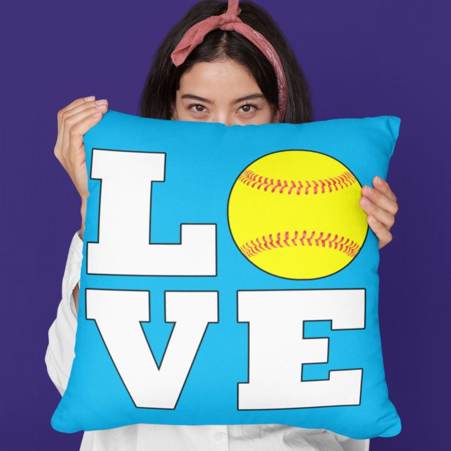 LOVE Fastpitch Softball Custom Softball Player Cushion (Creator Uploaded)