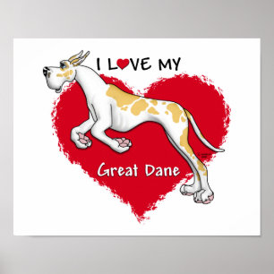 Love Fawnequin Great Dane Poster