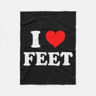 Love Feet Funny Foot Lover Toes Weird Humour Gag Fleece Blanket
