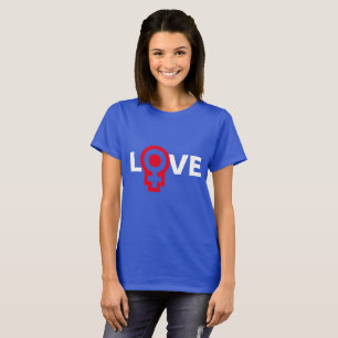 LOVE Female gender code dark customisable T-Shirt