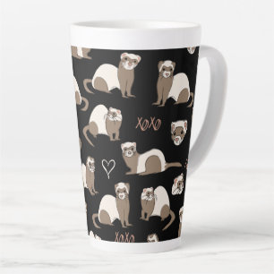 Love Ferrets - Black Latte Mug