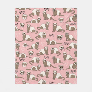 Love Ferrets - Pink Fleece Blanket