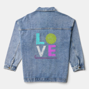 Love Field Hockey Fun Birthday Gift   Denim Jacket