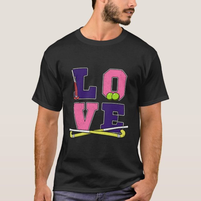 Love Field Hockey Hockey Mum T-Shirt (Front)
