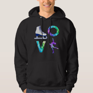 Love Figure Skating Ice Skater Girls Hoodie