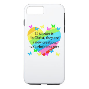 LOVE FILLED 2 CORINTHIANS 5:17 VERSE iPhone 8 PLUS/7 PLUS CASE