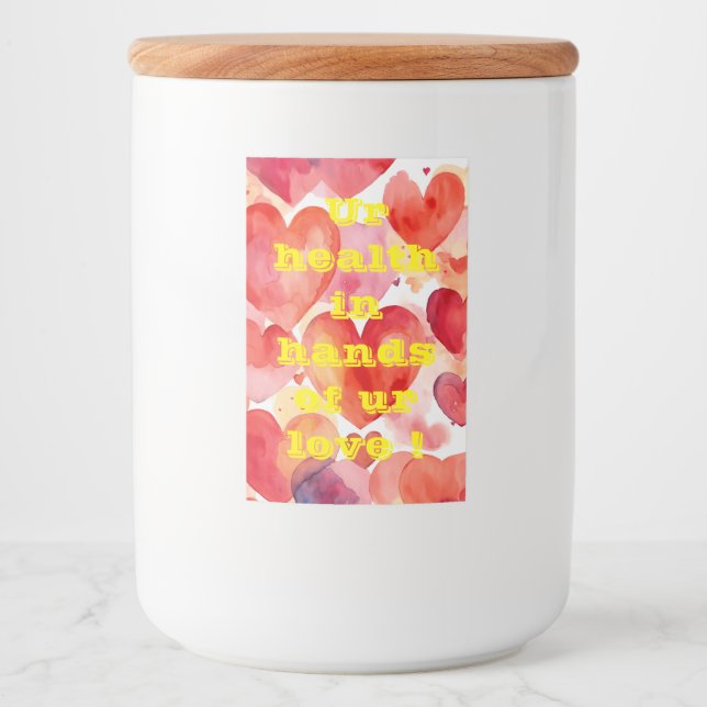 "Love-Filled Nutrition: Your Health, Our Commitmen Food Label (Front)