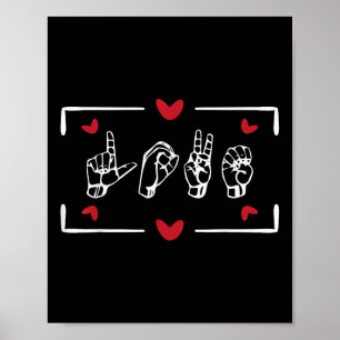 Love Finger Sign Language Asl Valentines Day Gift