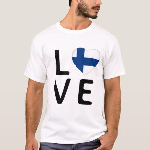 Love - Finland Flag T-Shirt