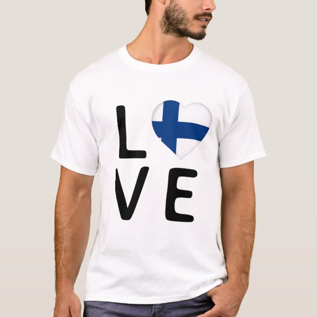 Love - Finland Flag T-Shirt (Front)